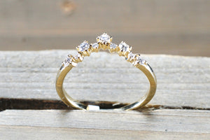 Diamond Curve Tiara Ring Band
