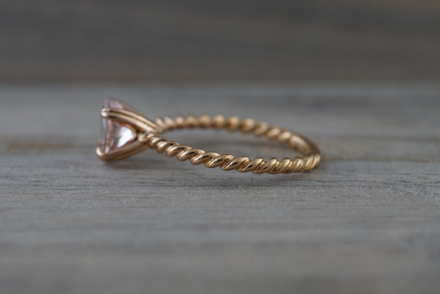Rose Gold Oval Nautical Rope Monogram Ring – Sterling Knot