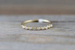 14kt Yellow Gold Diamond Ring Band Wedding Engagement Stack Dainty