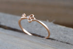 14k Solid Rose Gold Diamond Key To Your Heart Fashion Ring Band Love - Brilliant Facets