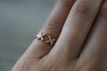 14k Solid Rose Gold Diamond Open Triangle Xoxo Fashion Ring Band Love Xs Kiss Kisses - Brilliant Facets