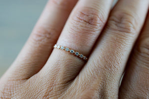 14kt Rose Gold Diamond Ring Band Wedding Engagement Stack Dainty