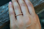 14kt Rose Gold 2mm Bead Ball Rope Stackable Engagement Wedding Ring Band