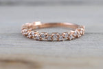 14k Rose Gold Diamond Band Ring 3/4 Engagement Wedding Love - Brilliant Facets