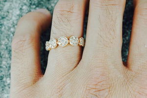 18k Rose Gold Diamond Anniversary Band Promise Ring
