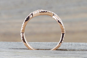 14k Rose Gold 3/4 Diamond Infinity Intertwined Twist Braid Band Promise Ring - Brilliant Facets