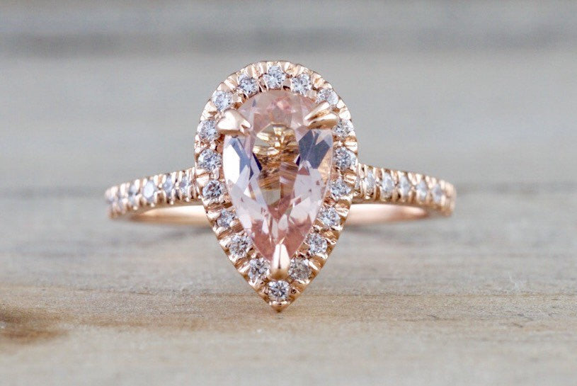 Angeline: Morganite Rose Gold Engagement Ring | Ken & Dana Design