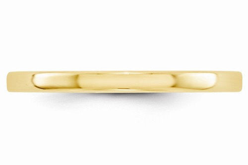 14kt Solid Gold Flat Wedding Band 2mm Width