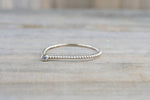 14k White Gold Round Cut Diamond Bezel Fashion Ring Rope Design Band