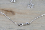 14k White Gold Diamond Dainty Key Pendant Necklace with Chain 16" 18" - Brilliant Facets