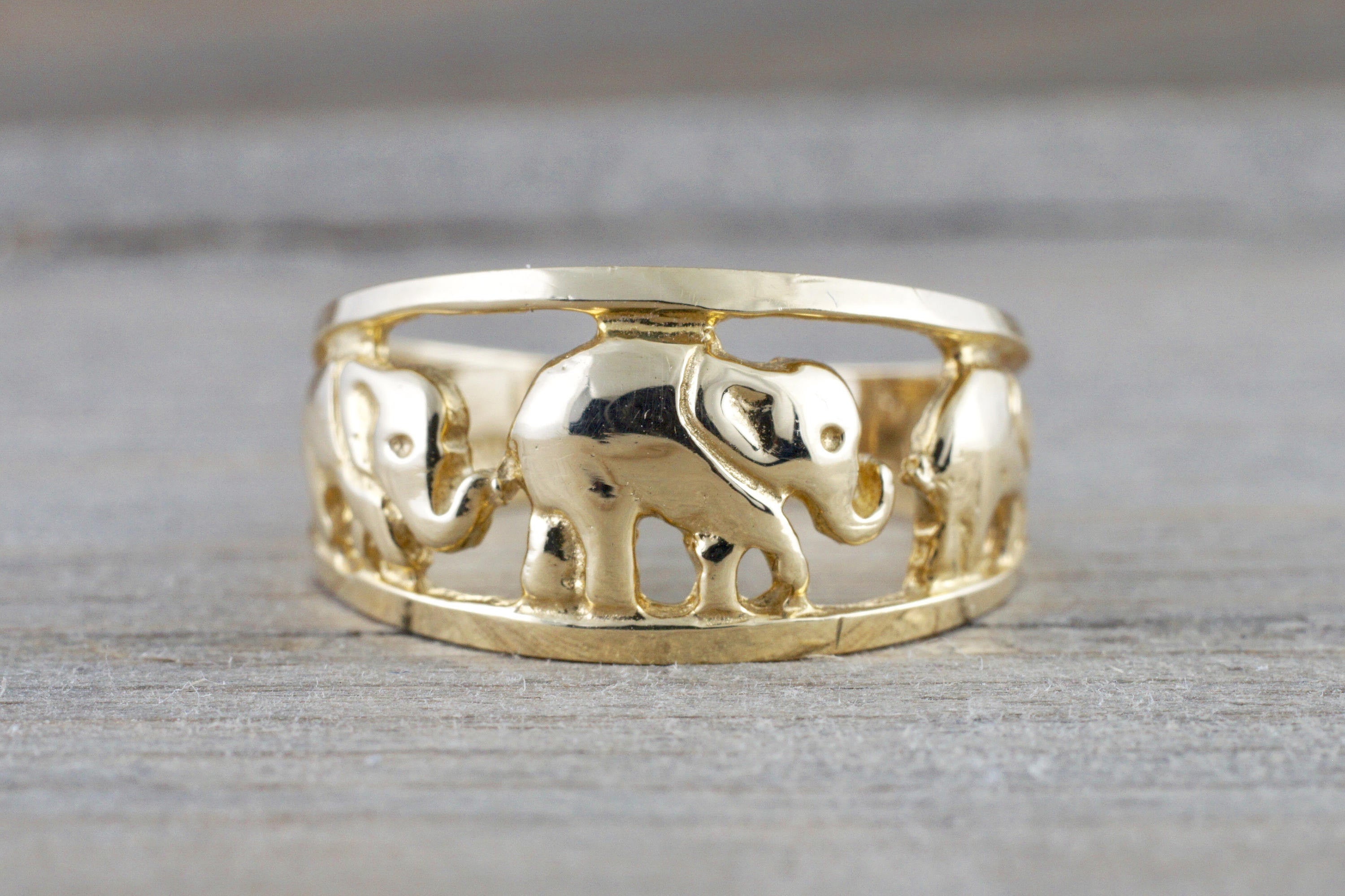 Elephant as a diamond ring 585/- yellow gold and white g… | Drouot.com