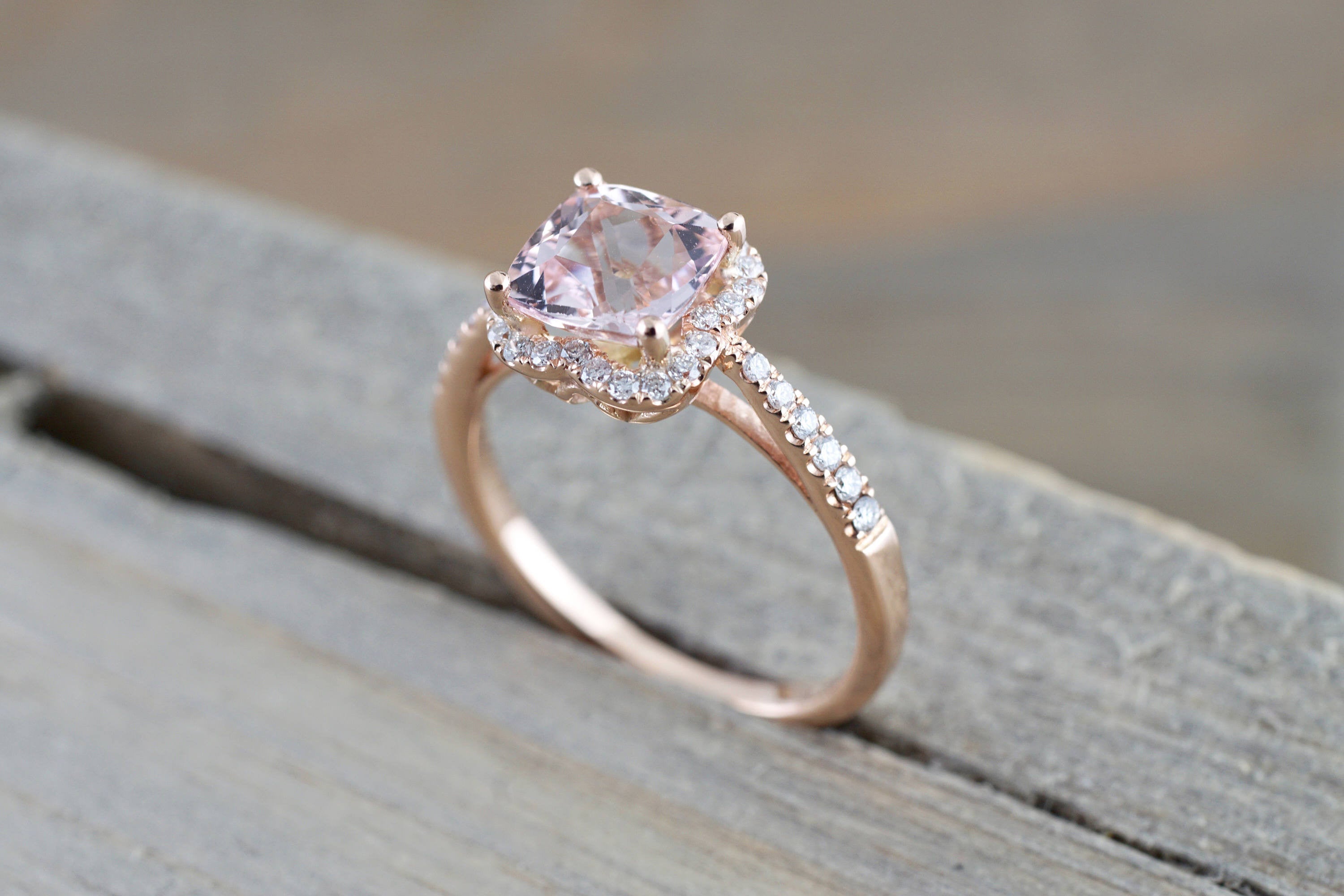 Rose gold and diamond promise ring Clearance
