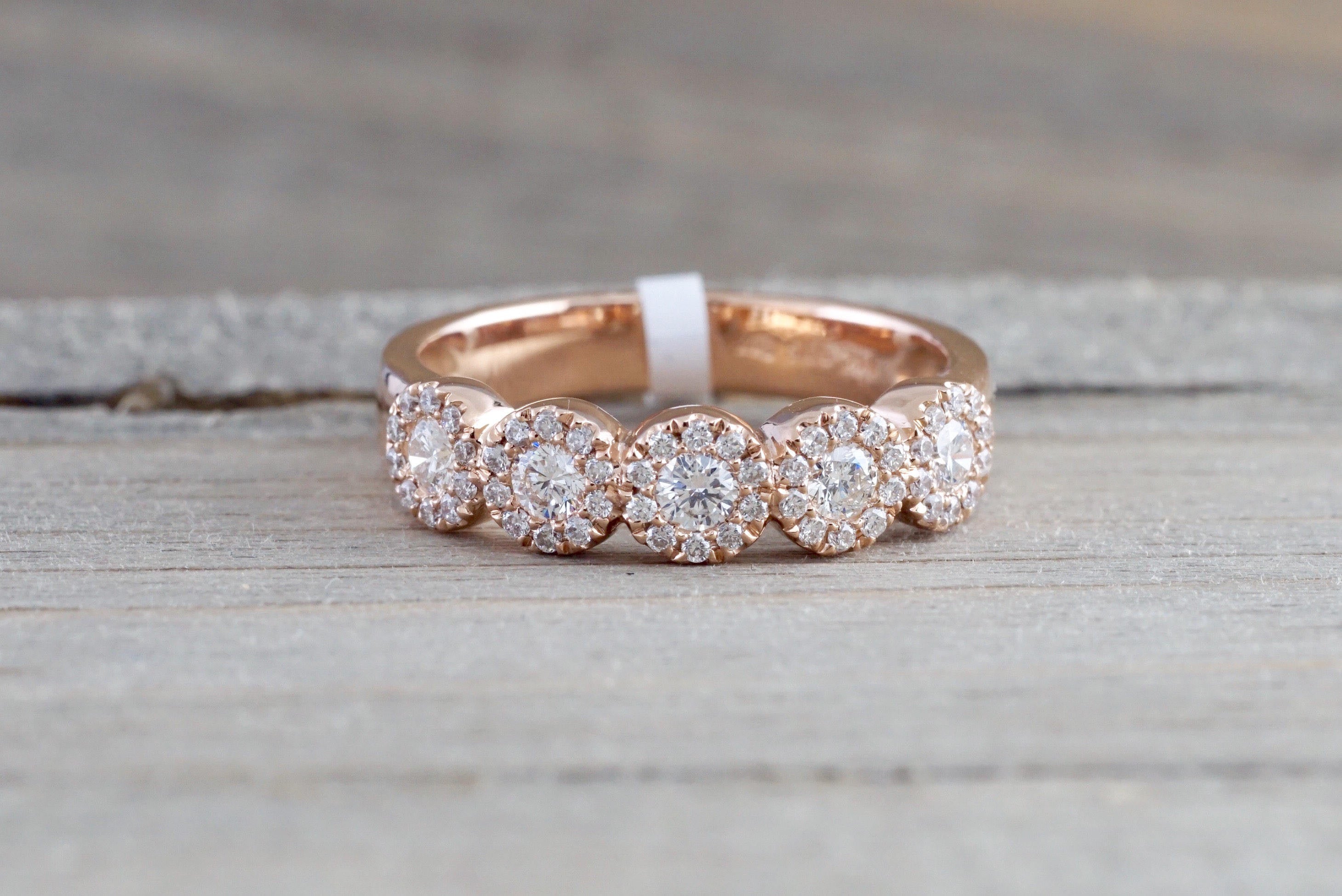 Fana Oval Diamond Halo Engagement Ring With Triple-Row Diamond Band S3307 -  Trice Jewelers