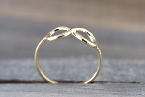 14k Yellow Gold Infinity Love Open Anniversary Promise Fashion Ring Band