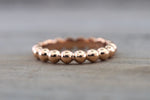 14kt Solid Rose Gold 3mm Bead Ball Stackable Ring Band Wedding Engagement Eternity