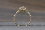 14K Yellow Gold Classic Diamond Engagement Wedding Promise Vintage Cute Ring
