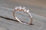 14kt Baguette and Round Diamonds Staggered Cityscape RR010012