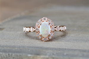 Orsa Fire Opal Diamond Ring ER010017